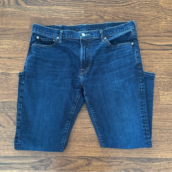 Abercrombie & Fitch Mens Dark Blue Wash Skinny Taper Stretch Jeans Size 38 - Picture 1 of 9